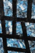 Abstract painting. Oil on canvas. Framed. Signed bottom right. H.49 W.44 cm.