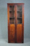 Bookcase, C,1900 stained pine. H.190 W.79 D.27cm.