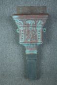A bespoke copper sink insert fitted in a moulded 19th century style downpipe hopper with metal