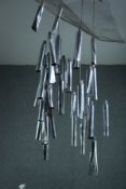The Tu-Be 1, Ron Arad for Ingo Maurer. Hanging ceiling light. Multiple empty tubes of pallet paint