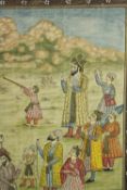An Indian watercolour painting. Twentieth century. Framed. H.30 W.26 cm.
