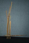 Musical instrument. Gaeng. Laos, northern Thailand. Three reed mouth organ. H.128 W.82 cm.