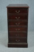 Filing cabinet, Georgian style mahogany. H.110 W.56 D.62cm.