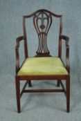 Armchair, 19th century mahogany.