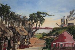 Albert Likeke Mongita, also known as Mongita Likeke (1916—1985). Watercolour or gouache. With a