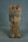 A 19th century terracotta chimney pot. H.88 Dia.30cm.