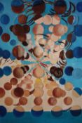 Oil painting on canvas. Abstract portrait. Signed 'Nicosia'? Framed. H.71 W.51 cm.