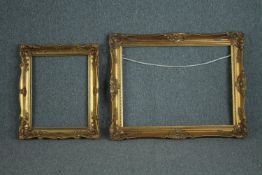 Two decorative gilt frames. H.73 W.92cm. largest)