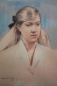 Archibald Elliot Haswell-Miller (British. 1887 - 1979. Pastel on paper. Portrait of a family member.