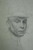 Archibald Elliot Haswell-Miller (British. 1887 - 1979. Pencil on paper. Portrait dated May 1967.
