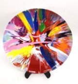 Damien Hirst (1965) - Spin Art bone china plate, 