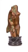 SNEJANA SIMEONOVA (BULGARIAN): A SMALL BRONZE FIGURE OF A NUDE
