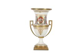 A CHATEAU DE FONTAINBLEAU PORCELAIN AND ORMOLU MOUNTED VASE, 19TH CENTURY