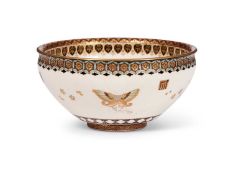 A MEIJI PERIOD JAPANESE SATSUMA EARTHENWARE BOWL