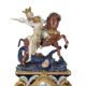 A MONUMENTAL PORCELAIN AND ORMOLU FLOORSTANDING CLOCK - Image 3 of 9
