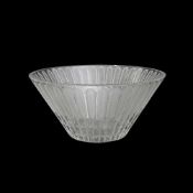 LALIQUE: A CLEAR AND FROSTED CRYSTAL GLASS WHEAT EAR PATTERN BOWL