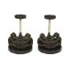 A PAIR OF MID 20TH CENTURY BRONZE AND CAMEL BONE MONKEY CANDLESTICKS - Image 1 of 3