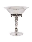 GEORG JENSON: A STERLING SILVER TAZZA, MODEL 263B, DESIGNED IN 1918