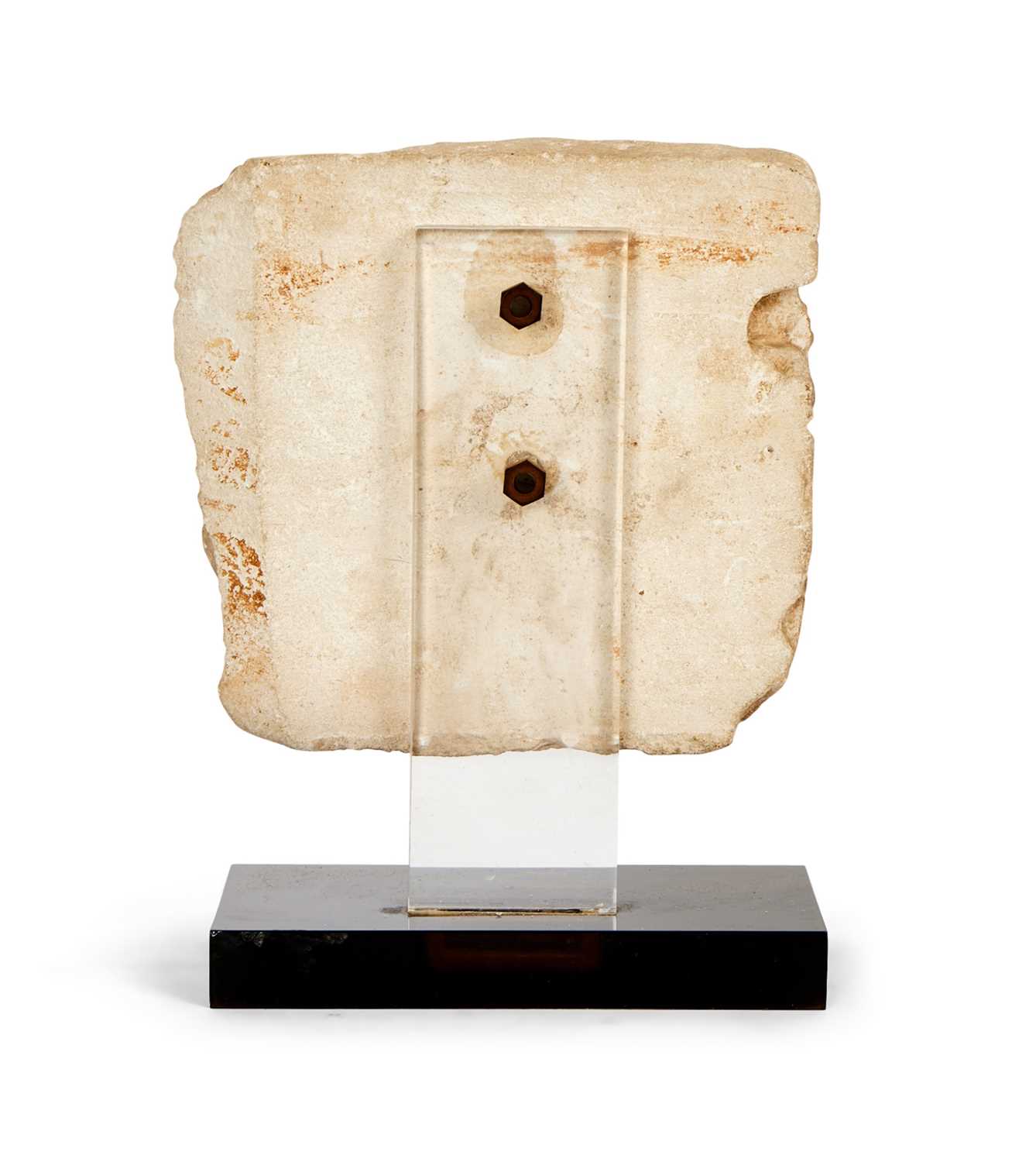 ITALO-ISLAMIC: A CARVED STONE RELIEF FRAGMENT, PROBABLY SICULO ARABIC 12TH CENTURY - Image 2 of 9