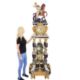 A MONUMENTAL PORCELAIN AND ORMOLU FLOORSTANDING CLOCK - Image 1 of 9