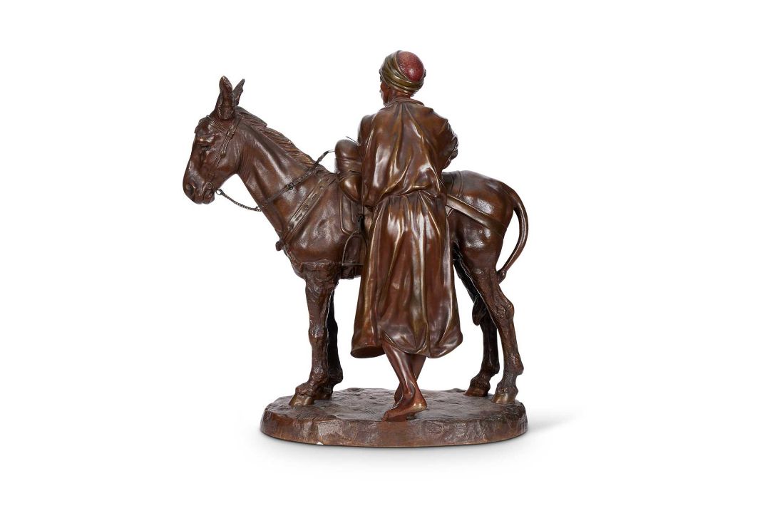 ANTOINE BOFILL (1875-1939): A LATE 19TH CENTURY ORIENTALIST BRONZE 'ANIER DU CAIRE' - Image 3 of 4