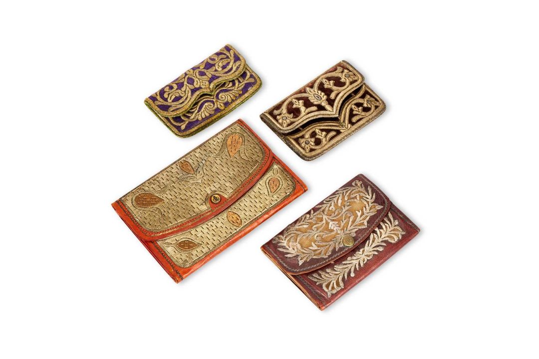 FOUR 18TH / 19TH CENTURY OTTOMAN GOLD AND SILVER THREAD EMBROIDERED BAGS - Image 1 of 2