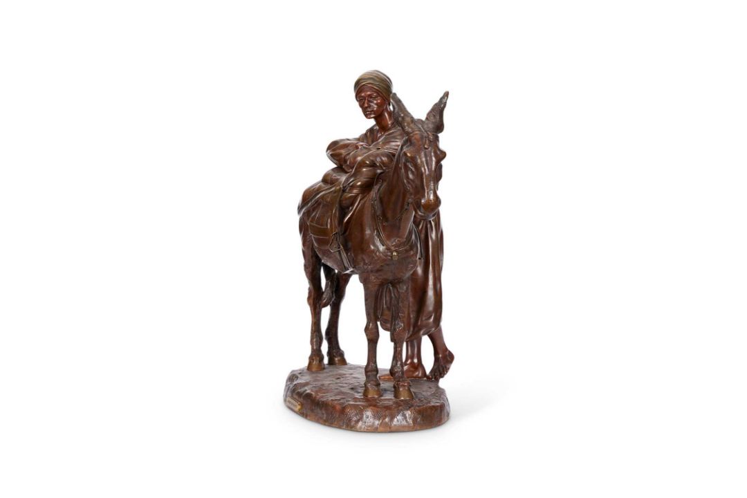 ANTOINE BOFILL (1875-1939): A LATE 19TH CENTURY ORIENTALIST BRONZE 'ANIER DU CAIRE' - Image 2 of 4