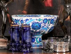 A MASSIVE 19TH CENTURY IZNIK BOWL, POSSIBLY SAMSON OR CANTAGALLI