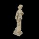 A LATE 19TH CENTURY ITALIAN CARVED ALABASTER FIGURE OF A MEDIEVAL MAIDEN - Image 3 of 3