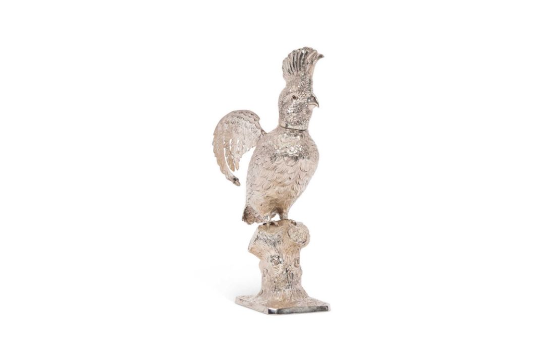 SILVER: A LATE 19TH CENTURY GERMAN CORPORATION CUP MODELLED AS A COCKATOO - Image 3 of 5