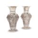 A PAIR OF LATE 19TH CENTURY INDIAN SILVER VASES - Image 1 of 8