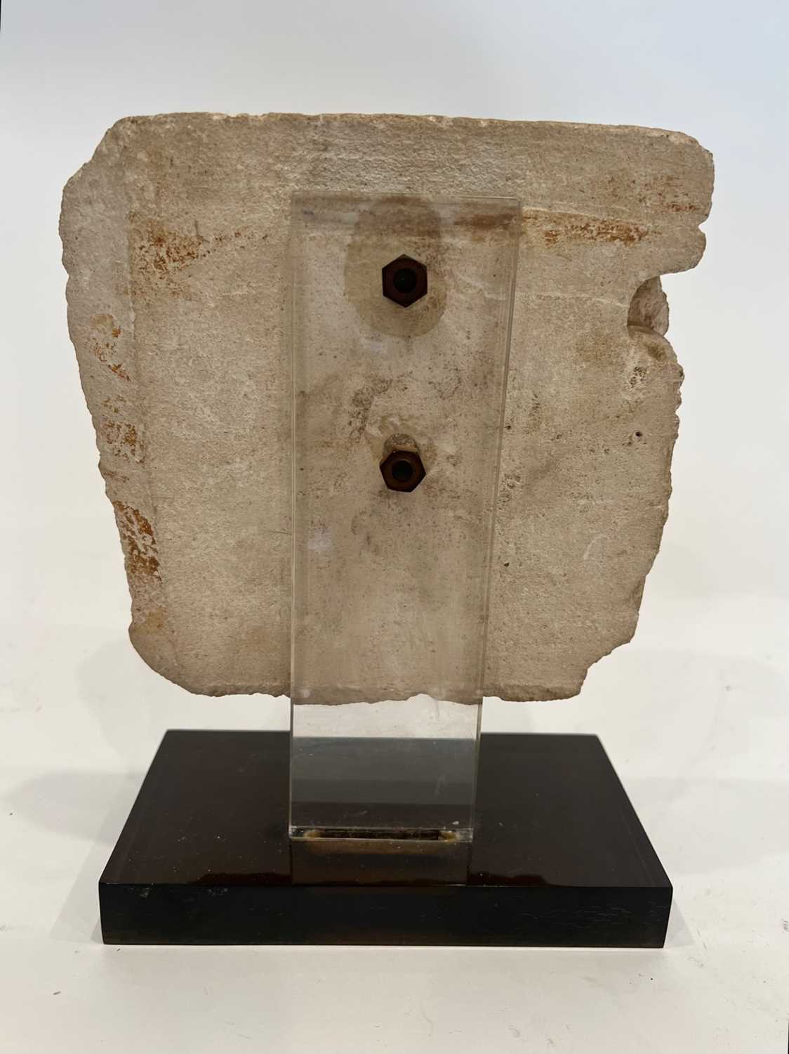 ITALO-ISLAMIC: A CARVED STONE RELIEF FRAGMENT, PROBABLY SICULO ARABIC 12TH CENTURY - Image 7 of 9