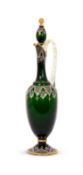 A LATE 19TH CENTURY MOSER ENAMELLED DECANTER FOR THE PERSIAN MARKET