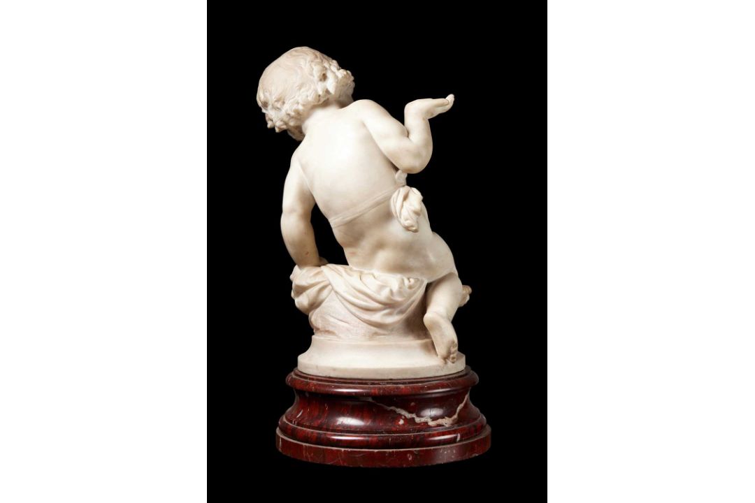 ALBERT CARRIER-BELLEUSE (FRENCH, 1824 -1887): A CARRARA MARBLE PUTTO - Image 2 of 11
