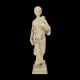 A LATE 19TH CENTURY ITALIAN CARVED ALABASTER FIGURE OF A MEDIEVAL MAIDEN - Image 1 of 3