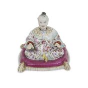A 19TH CENTURY SAMSON PORCELAIN NODDING PAGODA FIGURE