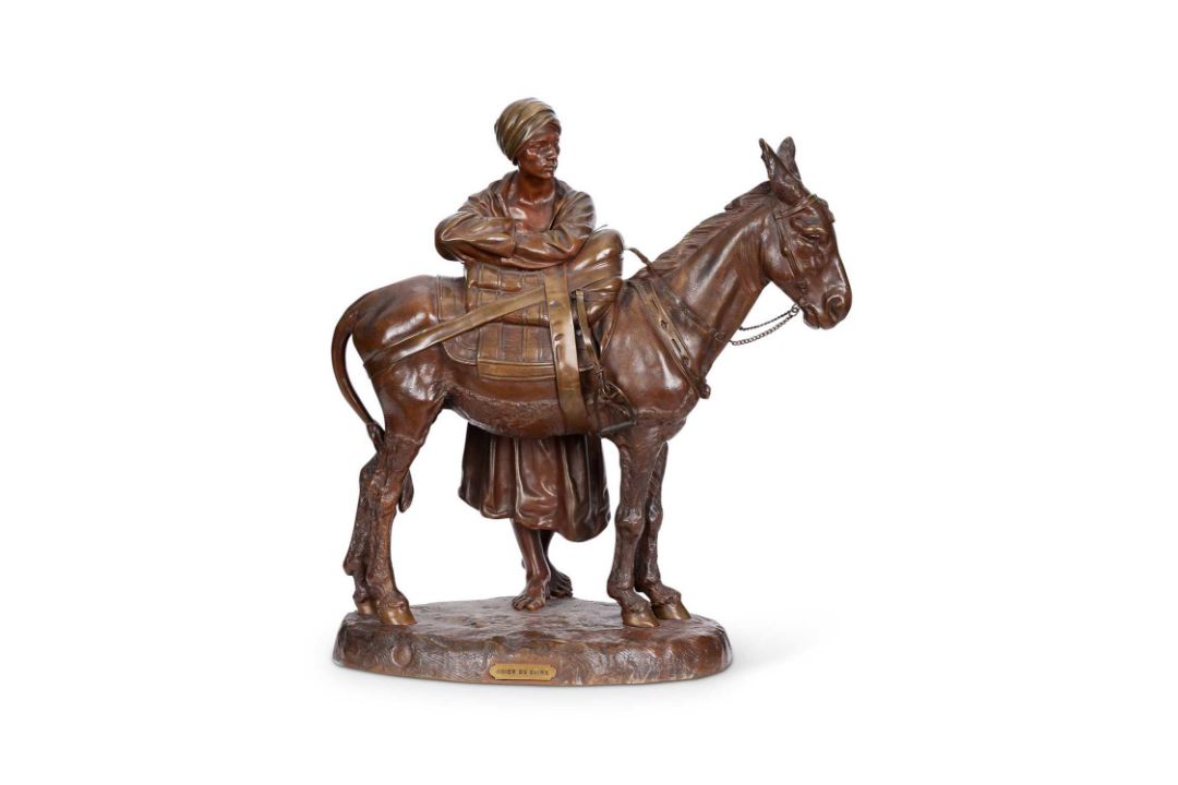 ANTOINE BOFILL (1875-1939): A LATE 19TH CENTURY ORIENTALIST BRONZE 'ANIER DU CAIRE' - Image 1 of 4