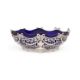 A LARGE LATE 19TH CENTURY GERMAN SILVER AND BLUE GLASS CENTREPIECE - Image 1 of 4