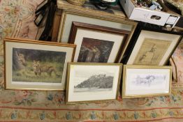 A QUANTITY OF FRAMED AND GLAZED PICTURES AND PRINTS ETC