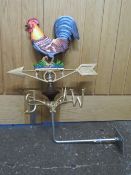 ***A WALL MOUNTED COCKEREL WEATHER VANE**