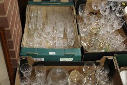 THREE TRAYS OF ASSORTED GLASSWARE TO INC ROYAL BRIERLEY