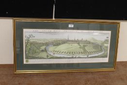 A COLOURED PRINT 'SOUTH WEST PROSPECT OF SHREWSBURY;