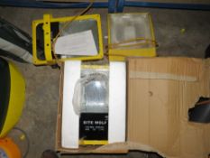 THREE INDUSTRIAL FLOODLIGHTS