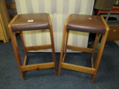 A PAIR OR RETRO KITCHEN STOOLS