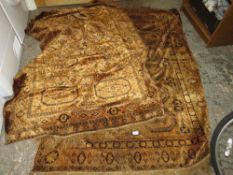 A PAIR OF VINTAGE SILK RUGS 180 X 130 CM (2)