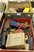 TWO SMALL TRAYS OF MECCANO