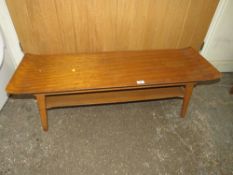 A RETRO TEAK COFFEE TABLE