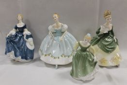 FOUR ROYAL DOULTON FIGURINES TO INCLUDE 'SOIREE'