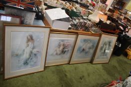 FOUR FRAMED AND GLAZED PRINTS