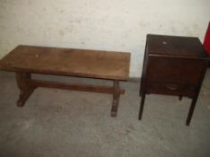 AN OAK COFFEE TABLE